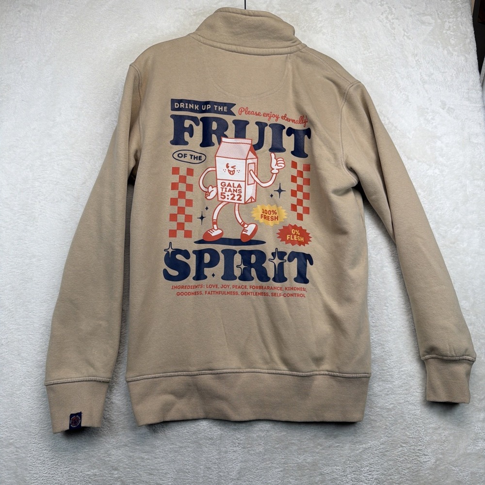 Christian Fruit of the Spirit Graphic Sweatshirt Galatians 5:22 Men's Small
